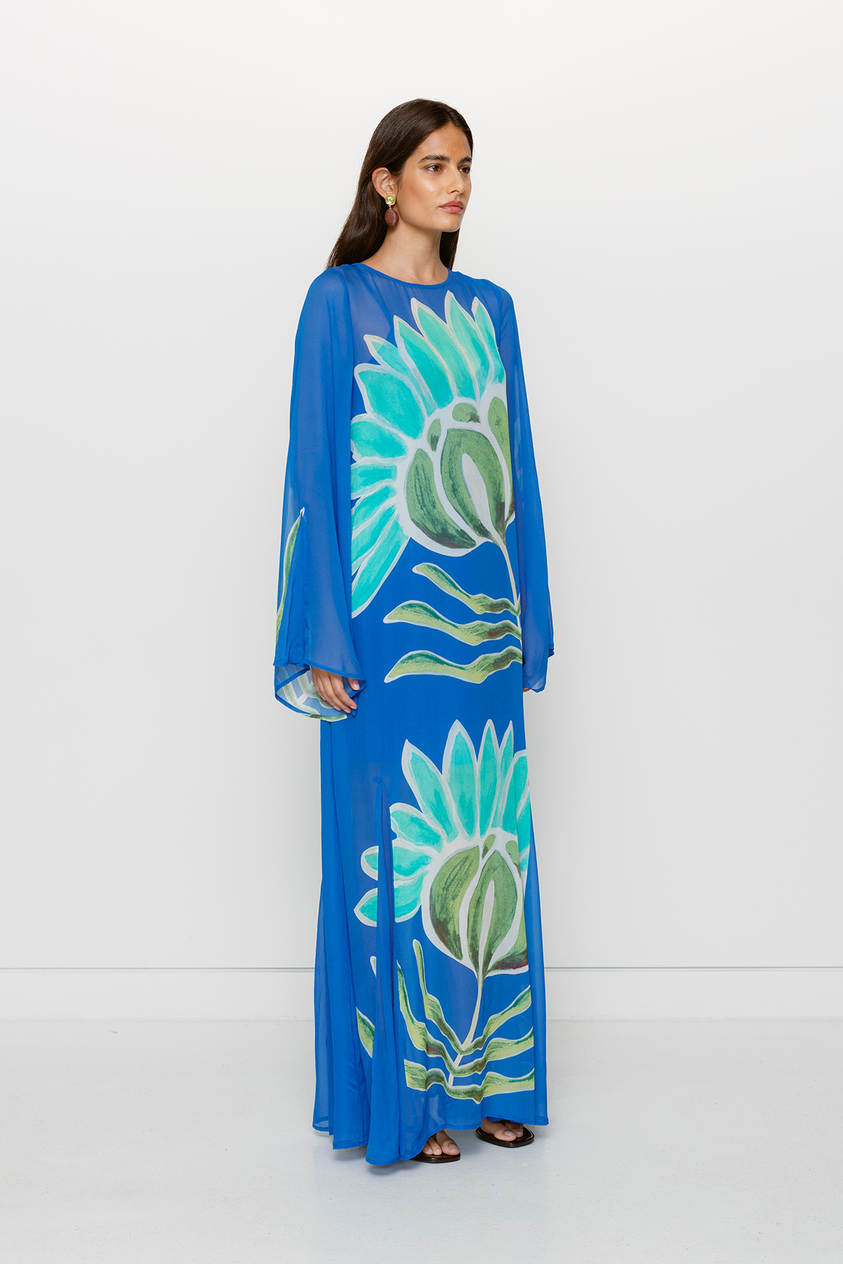 Solsana Long Sleeve Dress - Fern