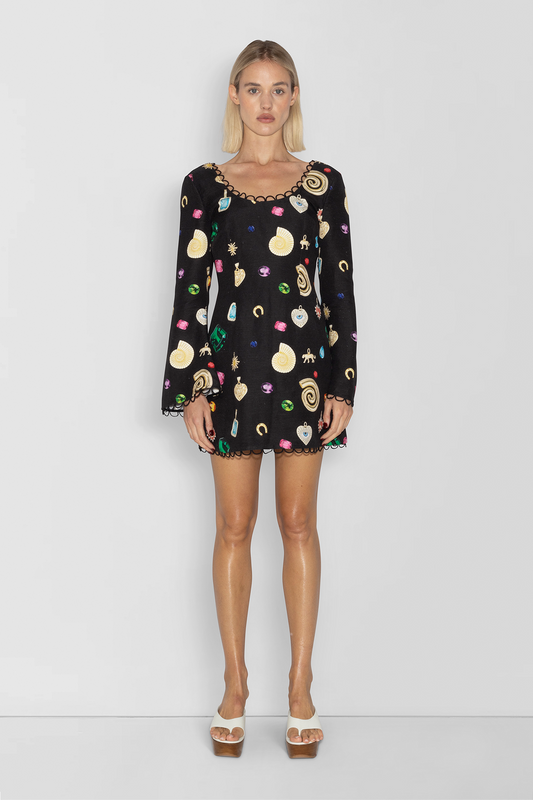 Enchanto Mini Dress - Noir Charm