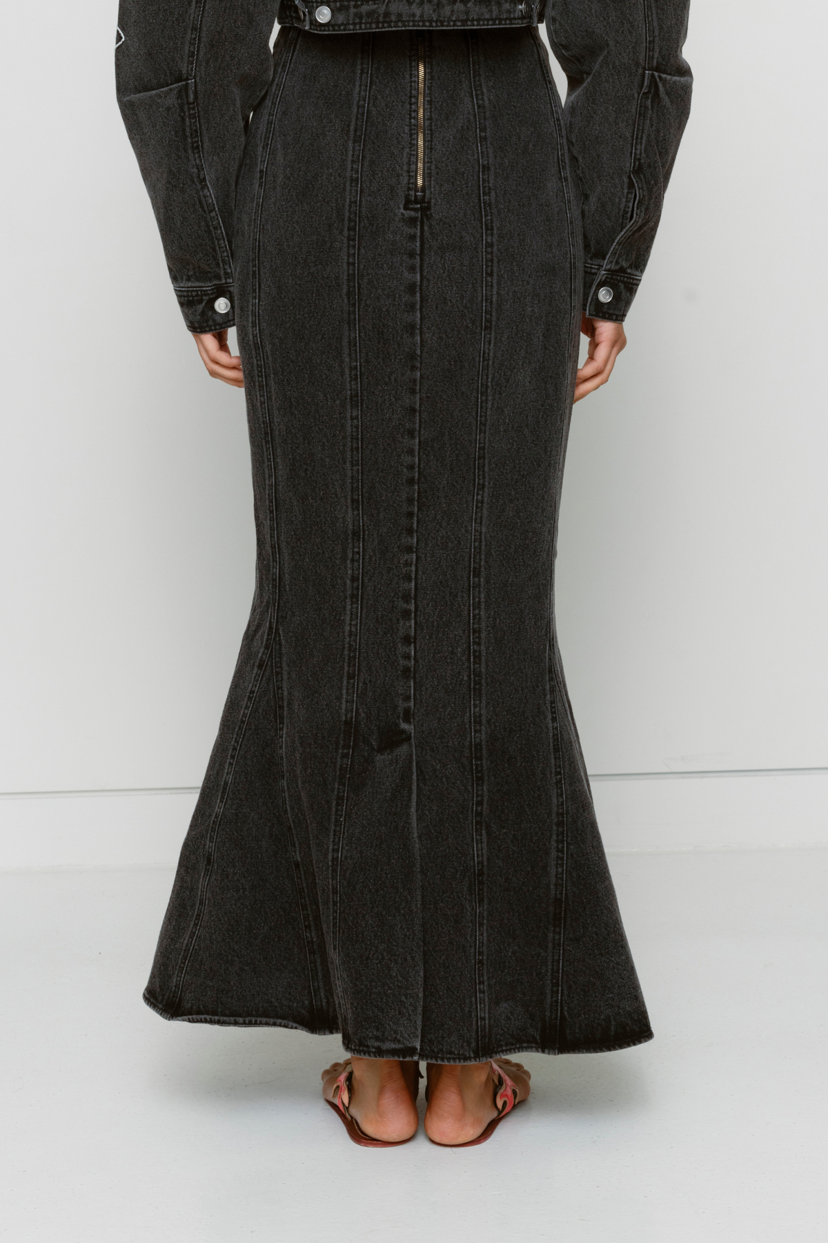 Franka Denim Maxi Skirt - Ash