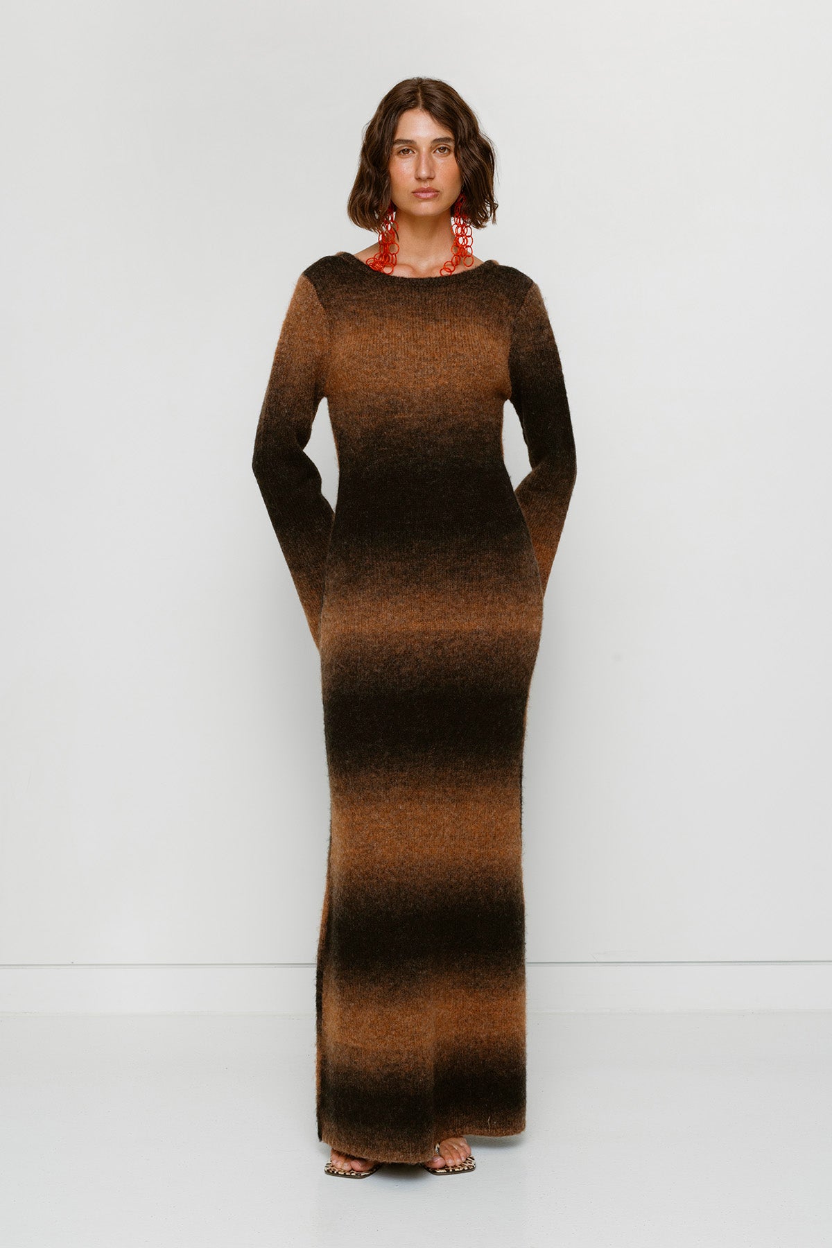 Soraya Knit Maxi Dress - Chocolate