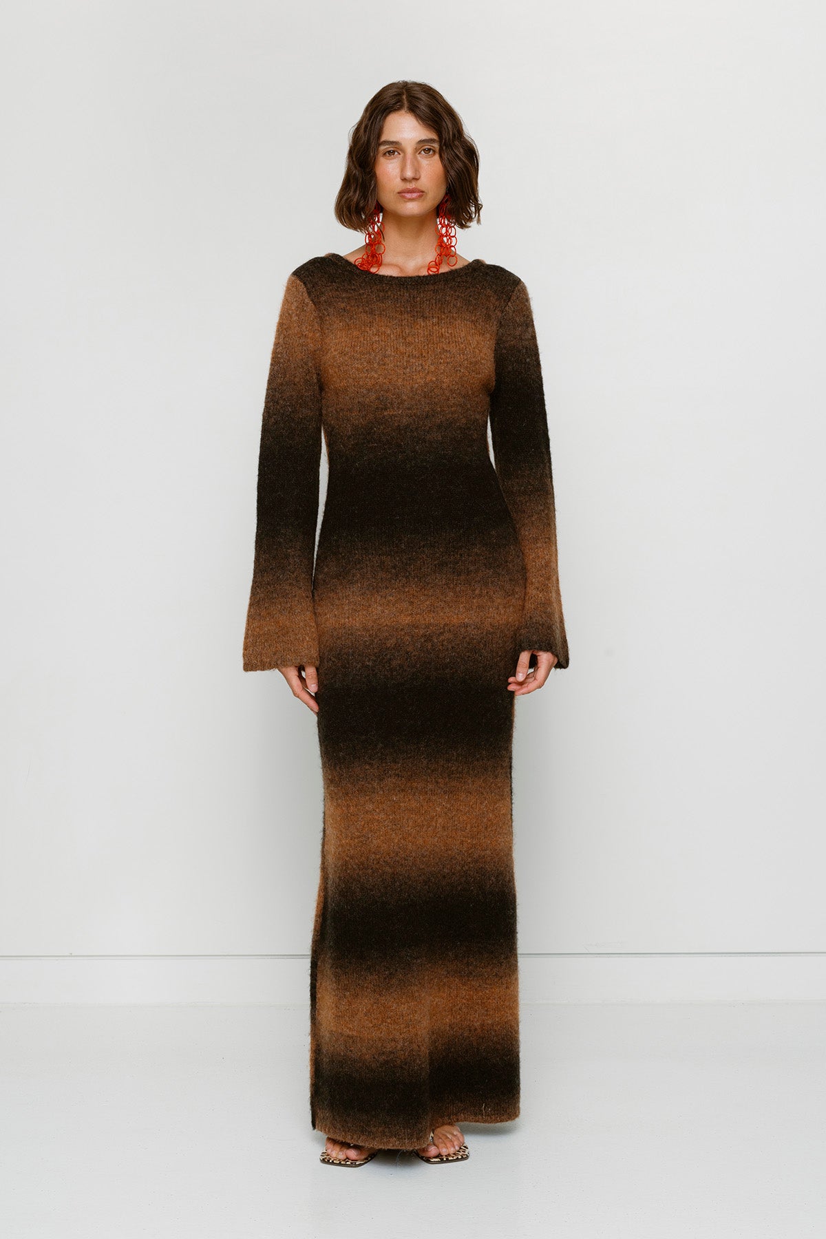 Soraya Knit Maxi Dress - Chocolate