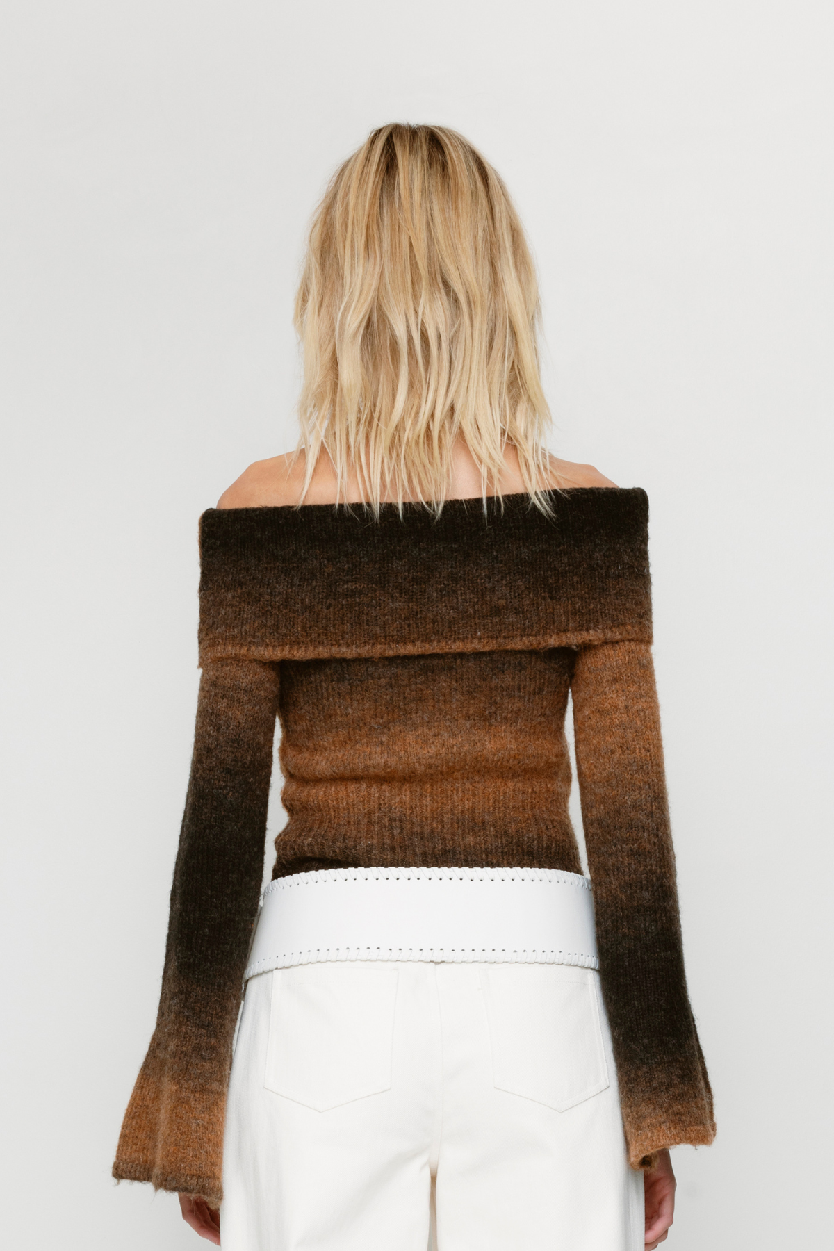 Soraya Knit Off Shoulder Top - Chocolate