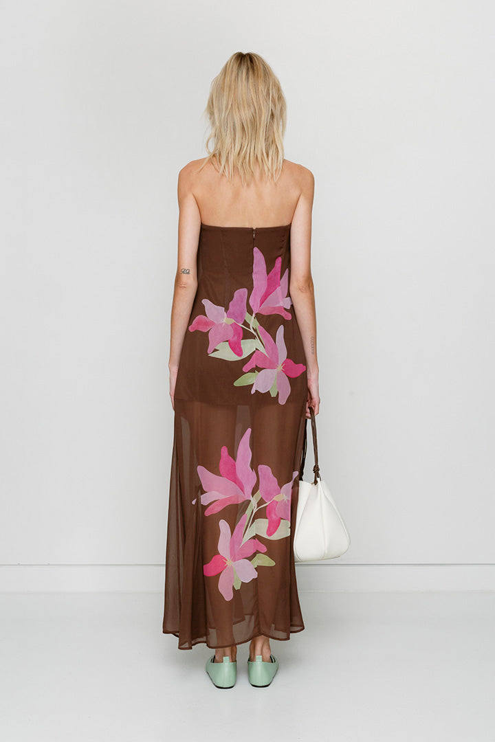 Lupa Strapless Maxi Dress - Water Lily