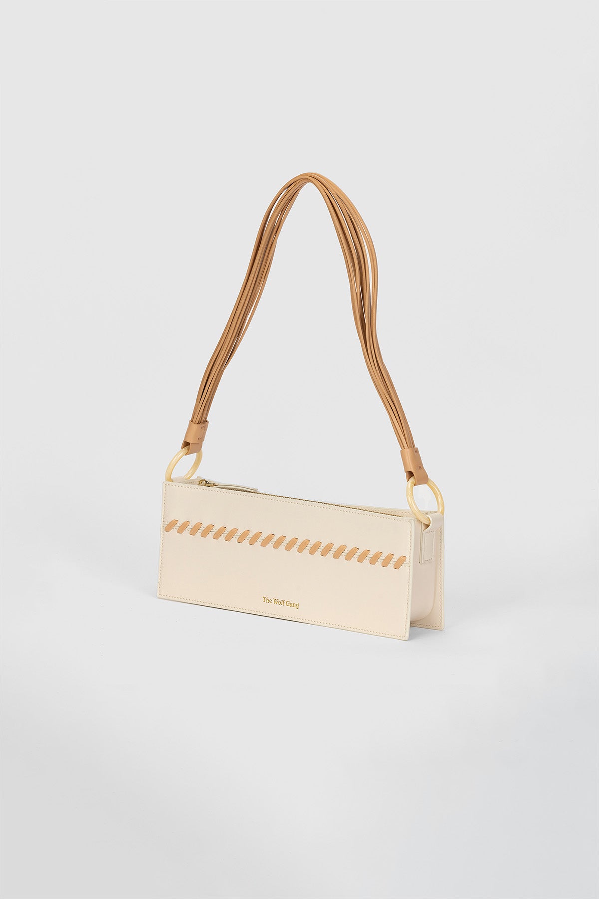 Ida Whipstitch Shoulder Bag - Ivory