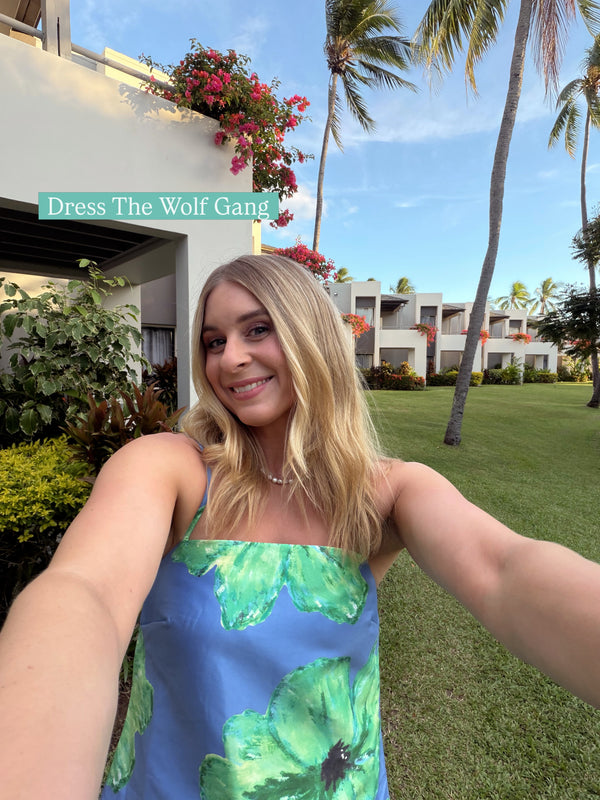 Emma wears the Palma Mini Dress