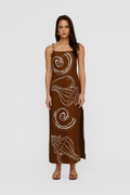 Elm Maxi Dress - Chocolate Shell