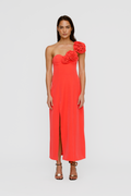 Flores Midi Dress - Berry