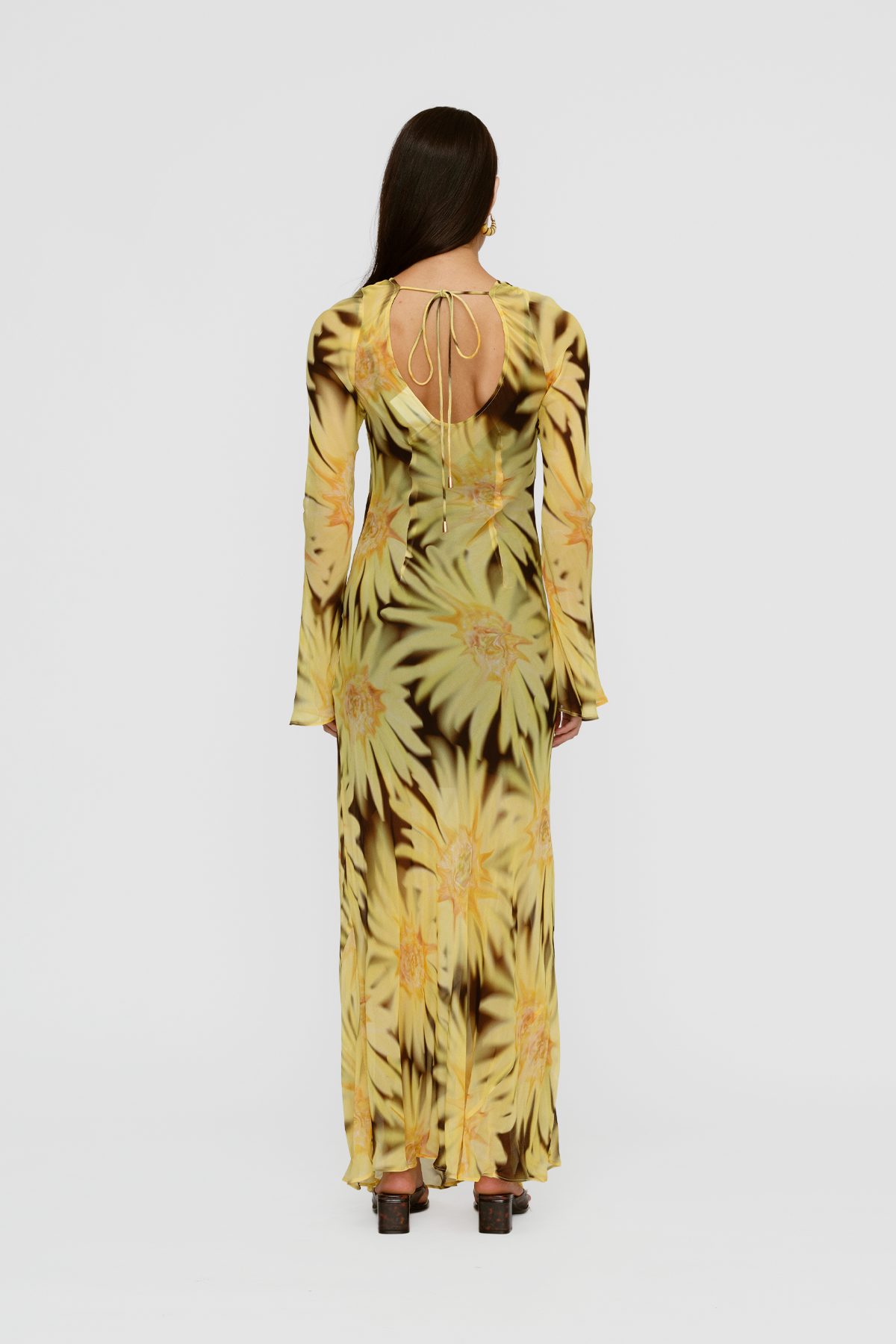Lottie Maxi Dress - Chocolate Sunflower