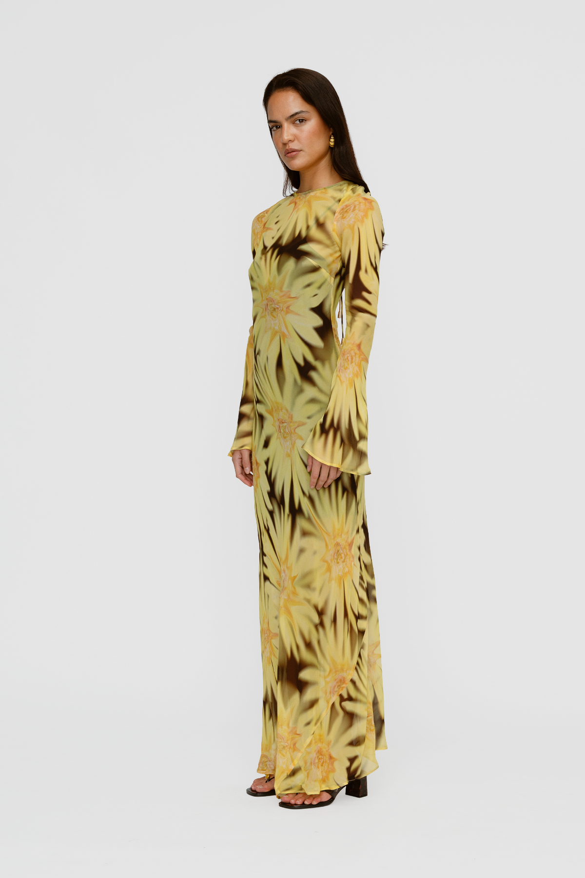 Lottie Maxi Dress - Chocolate Sunflower