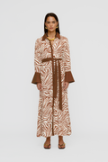 The Wolf Gang Lua Cover Up in Chocolate Zebra