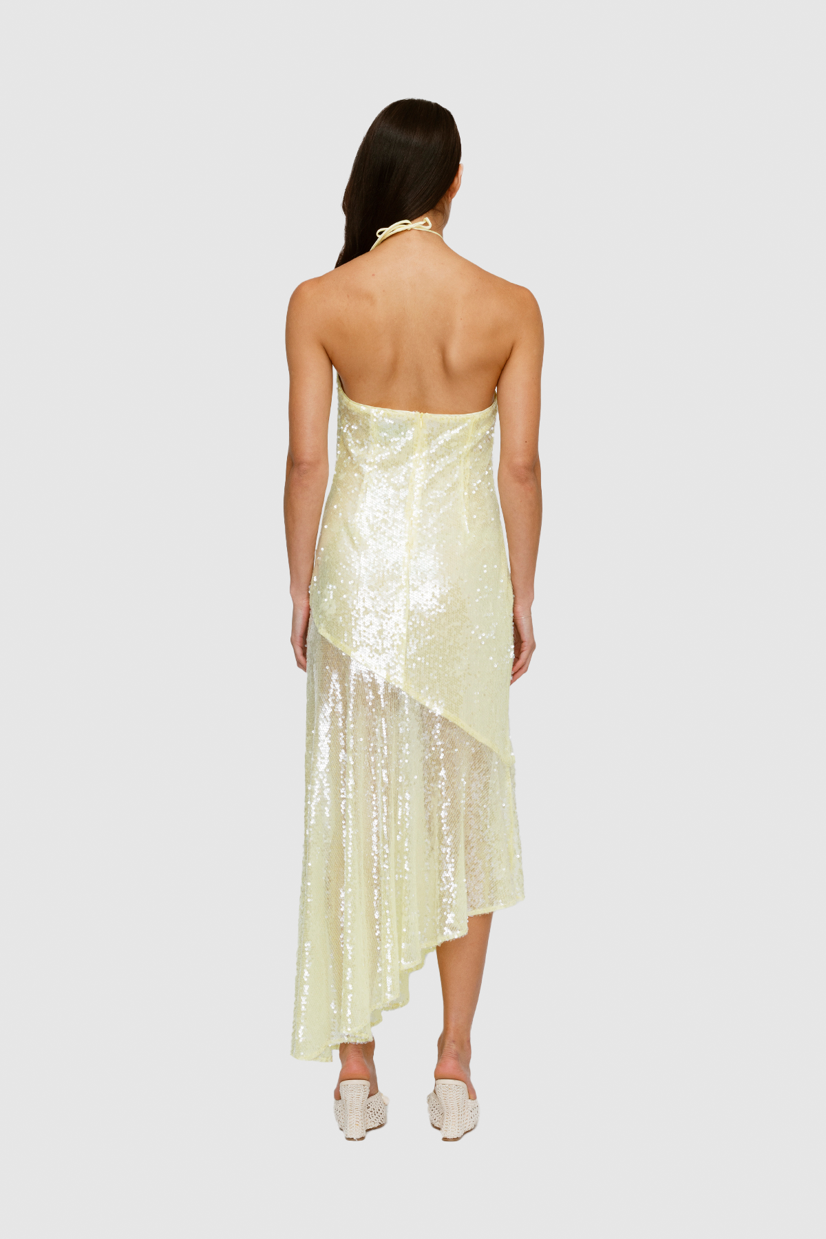 Mina Sequin Maxi Dress - Lemon
