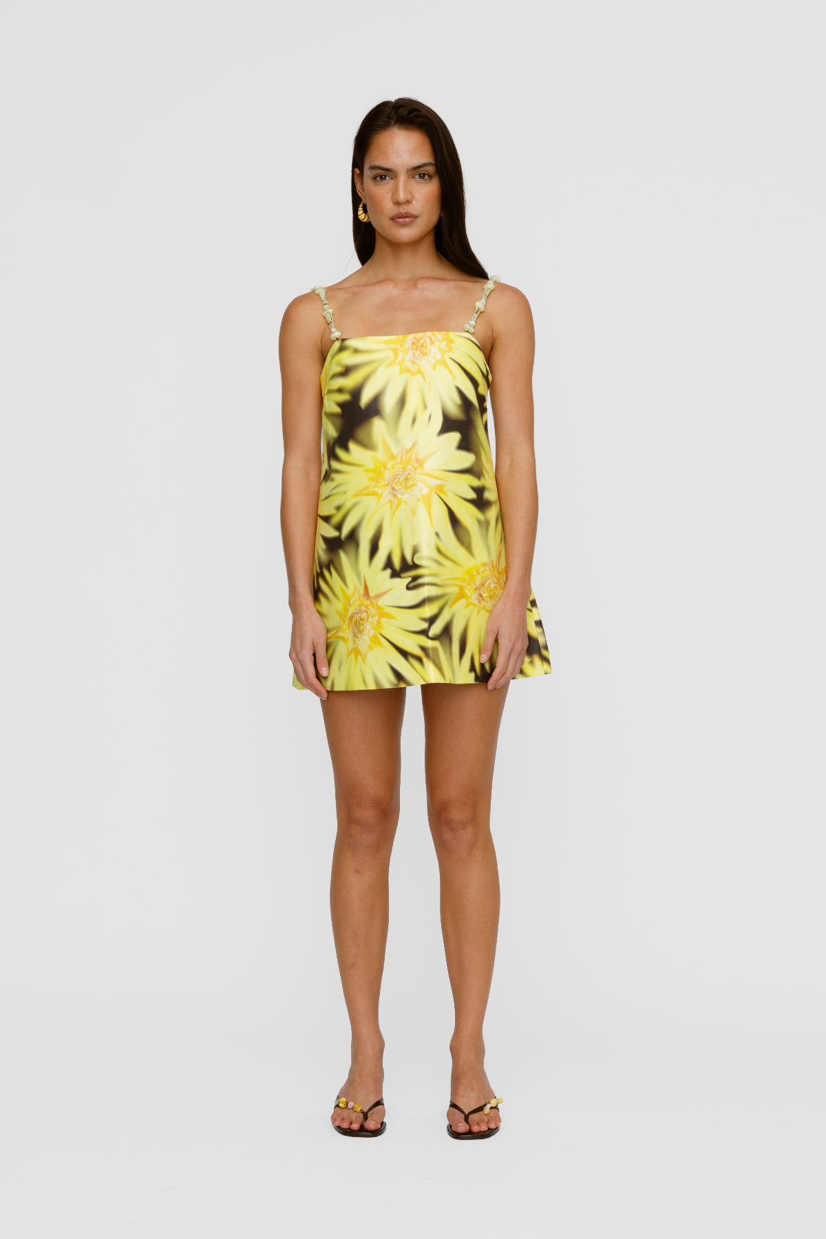 Palma Mini Dress - Chocolate Sunflower