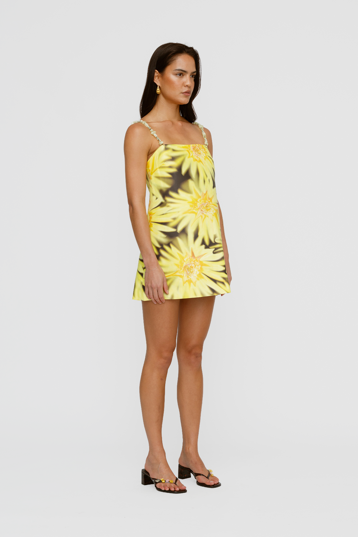 Palma Mini Dress - Chocolate Sunflower