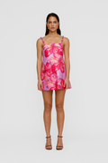 Palma Mini Dress - Lavender Hibiscus