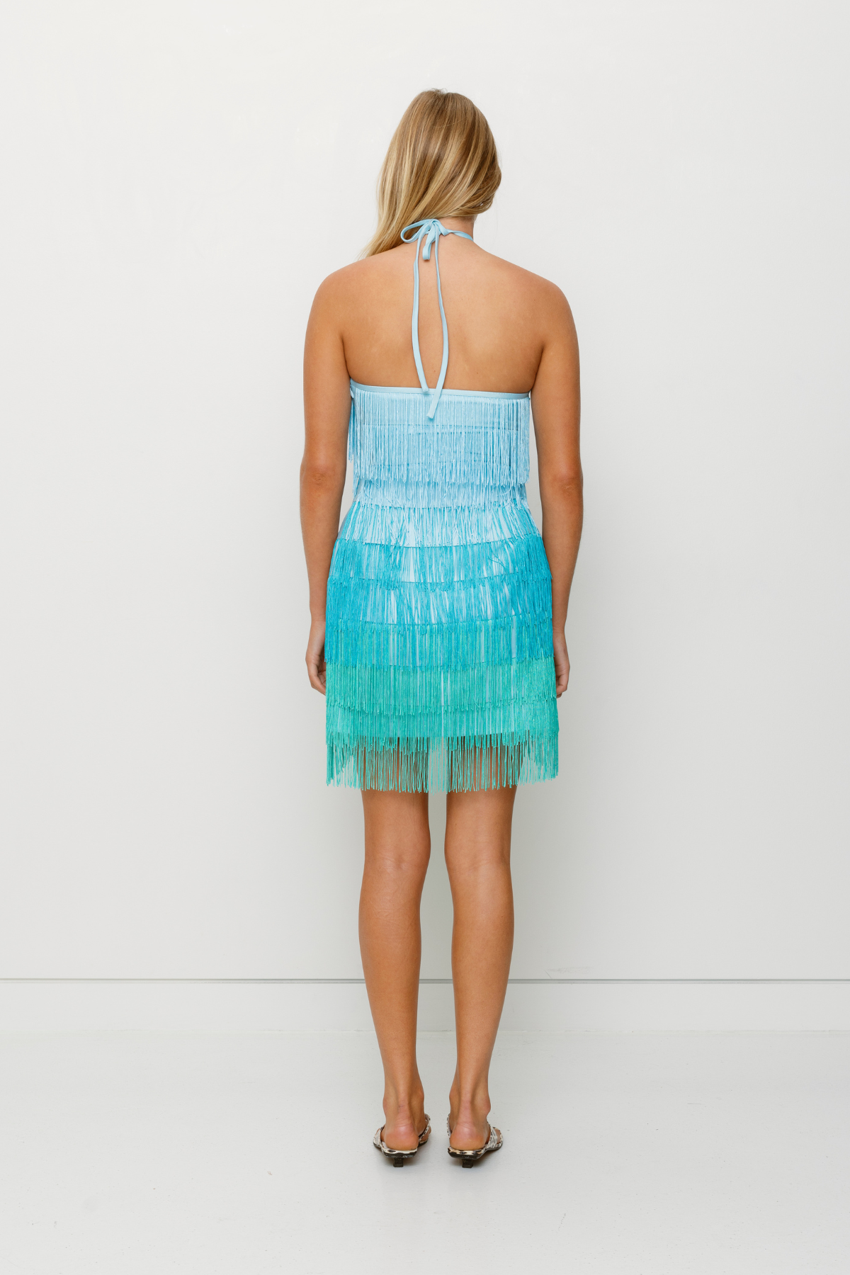 Wilde Fringe Mini Dress - Ocean | Blue-Green Party Dress Wilde Fringe Mini Dress - Ocean | Blue-Green Party Dress