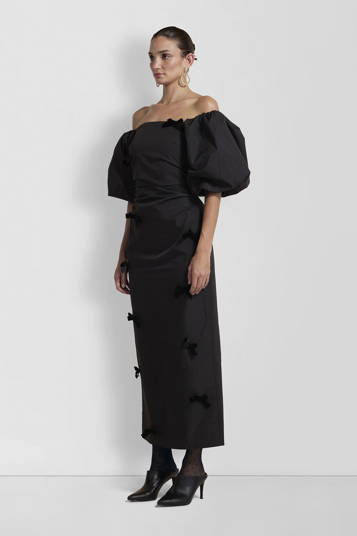 the wolf gang amar bow midi dress devynwhitehead on LTK