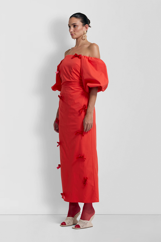 Amar Midi Dress - Rojo