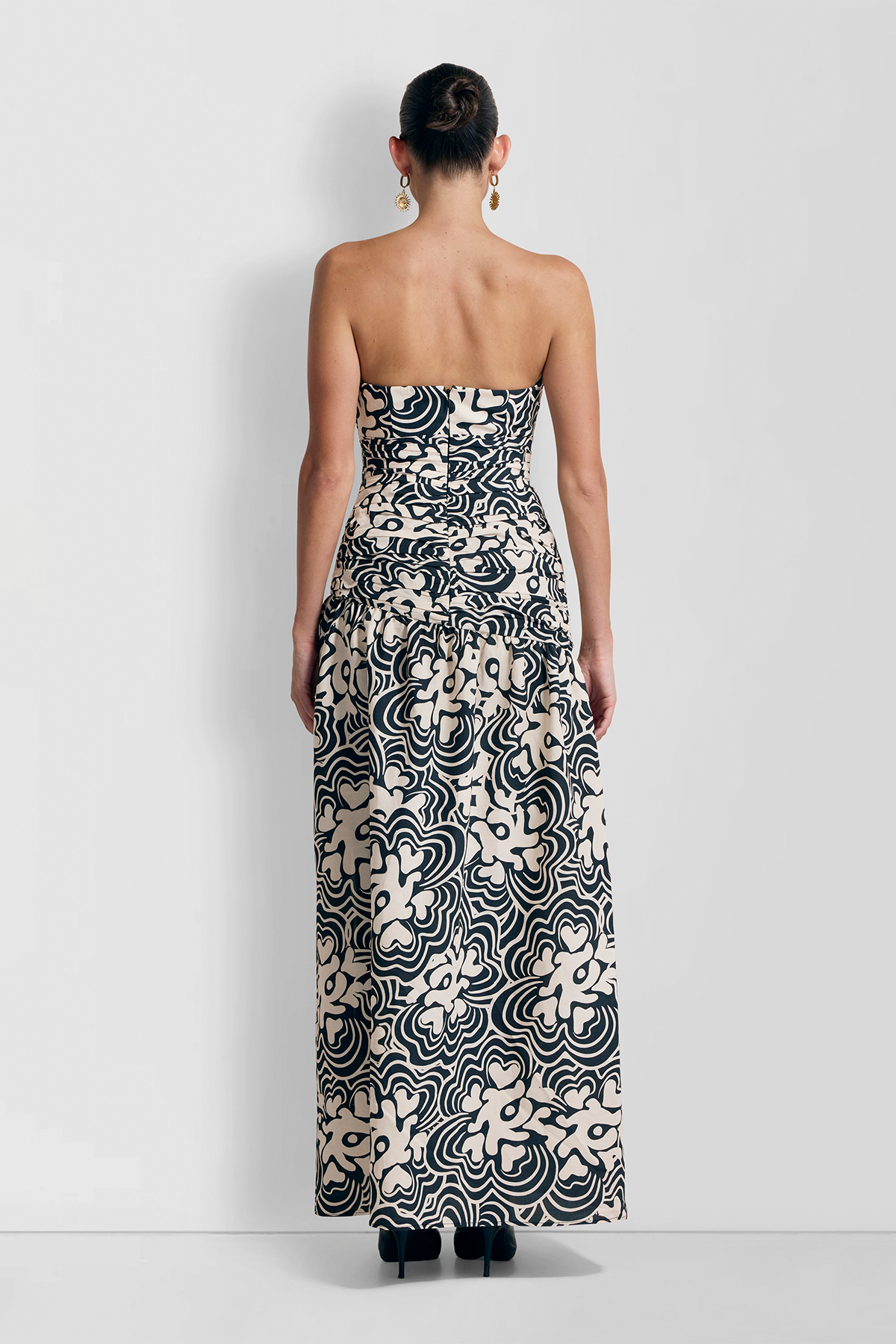 Dolcie Strapless Maxi Dress - Noir Print