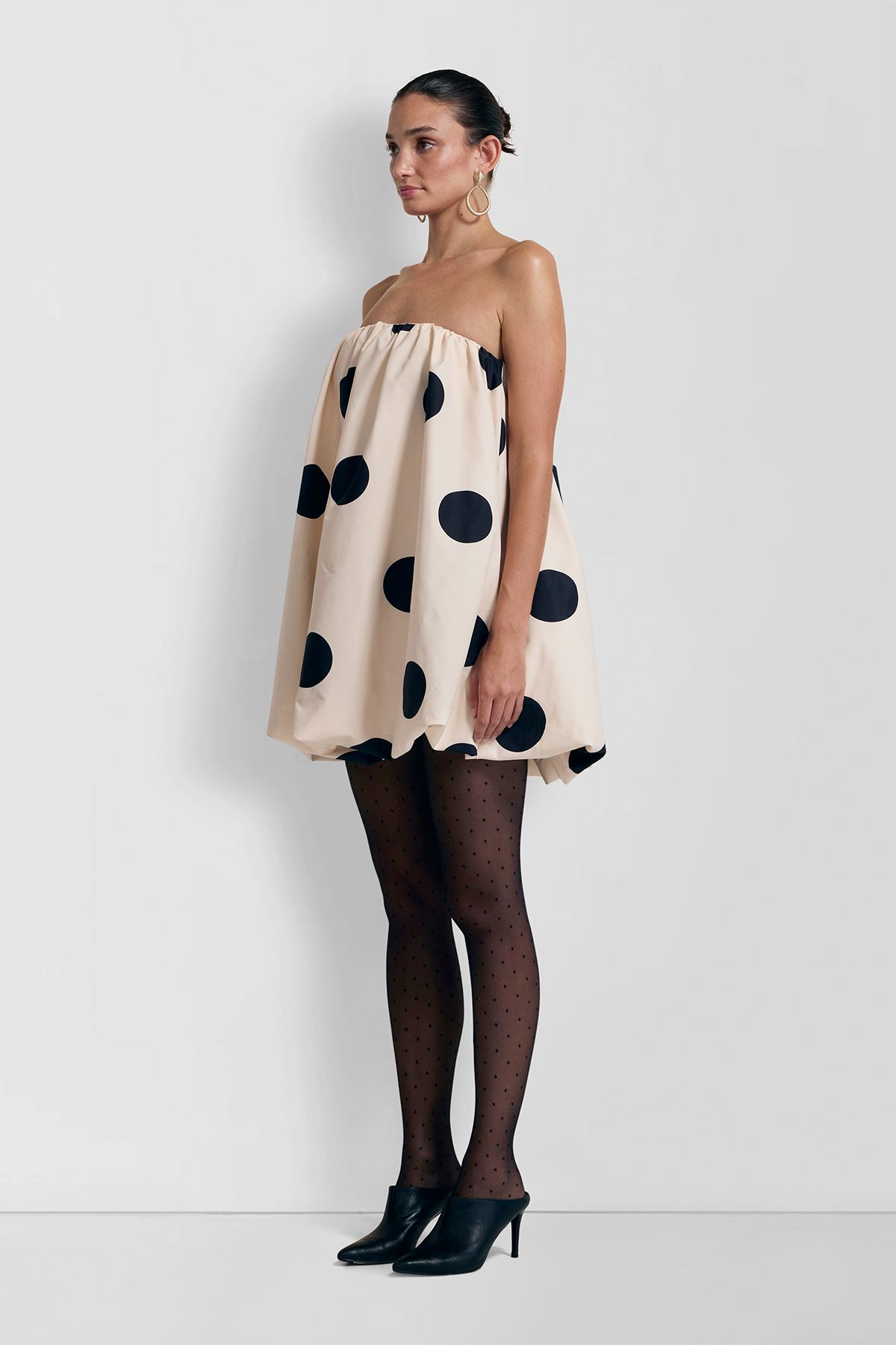 Gaia Bubble Dress - Creme Spot