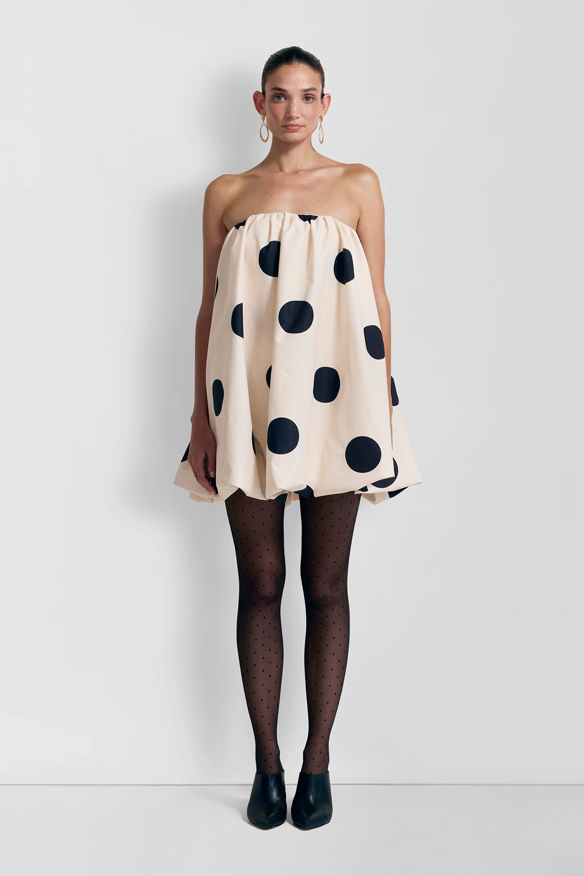 Gaia Bubble Dress - Creme Spot