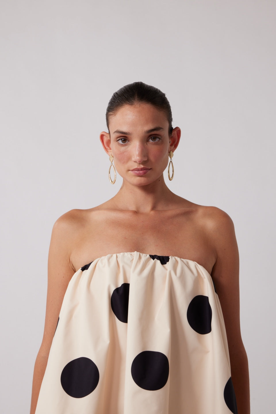 Gaia Bubble Dress - Creme Spot