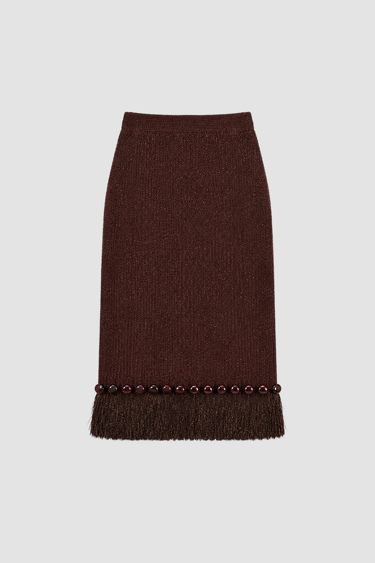 Casilda Midi Skirt - Chocolate flatlay