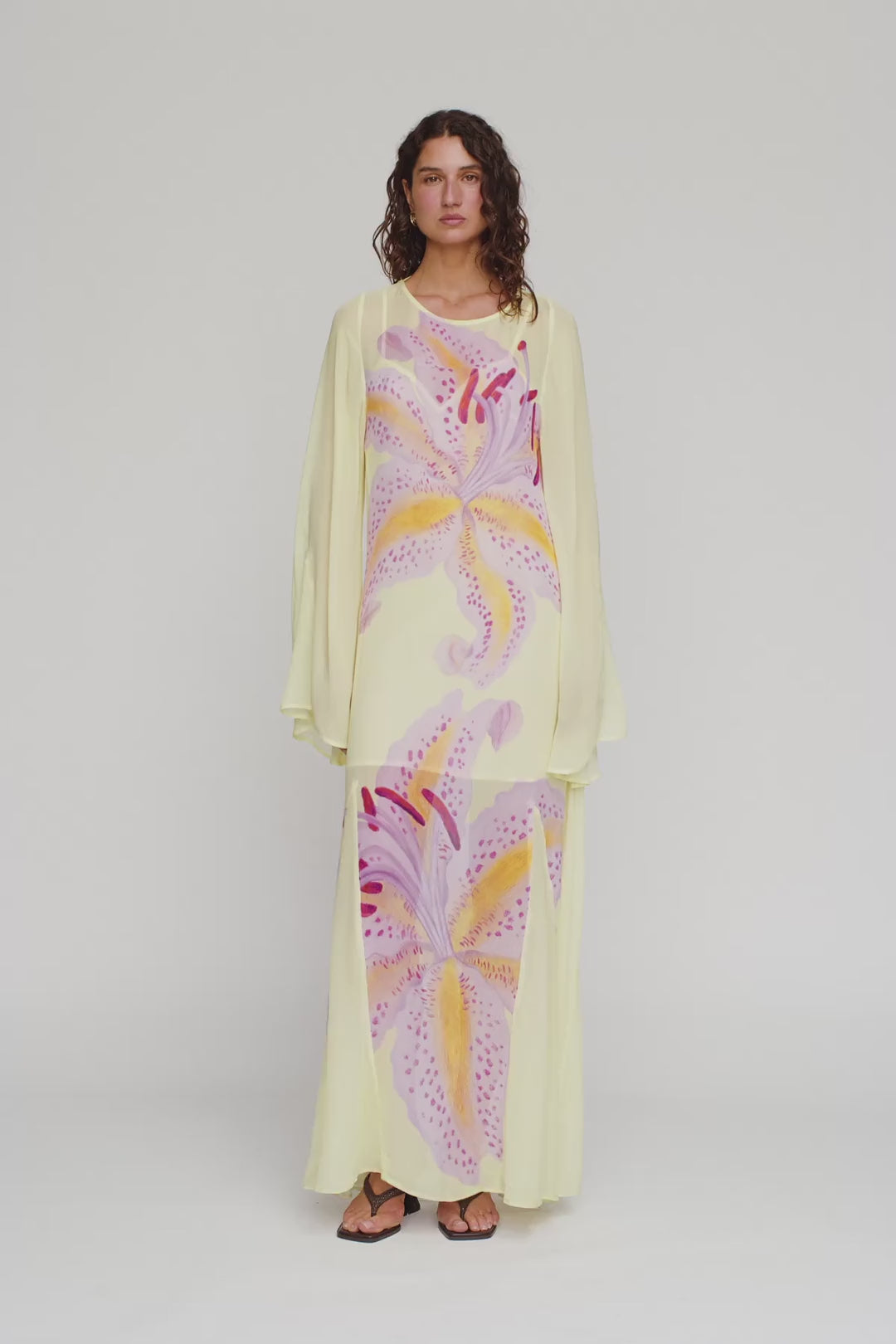 Solsana Maxi Dress in Candy Hibiscus by The Wolf Gang – video