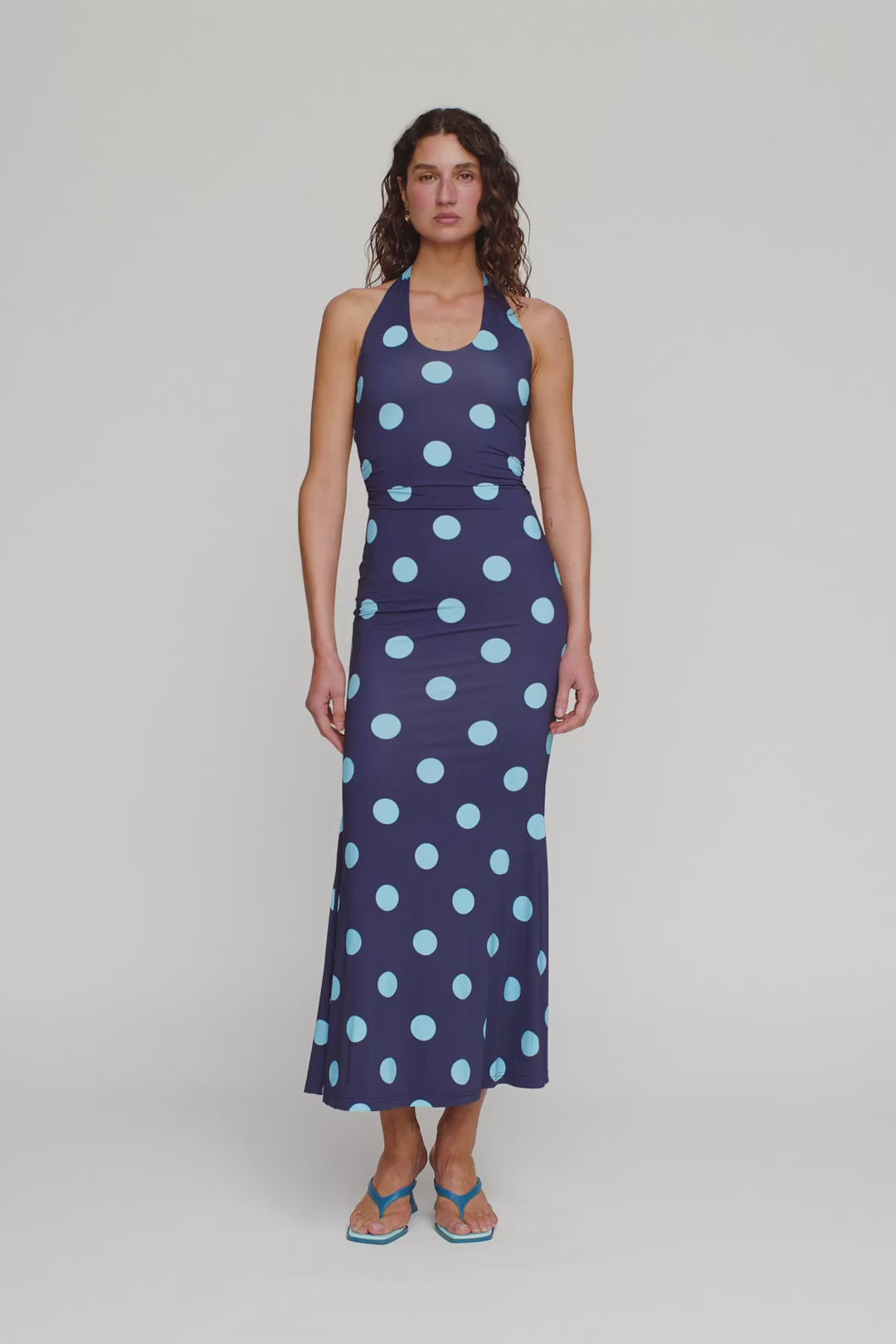 Giro Halter Dress in Storm Spot by The Wolf Gang – video