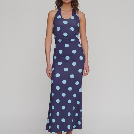 Giro Halter Dress in Storm Spot by The Wolf Gang – video