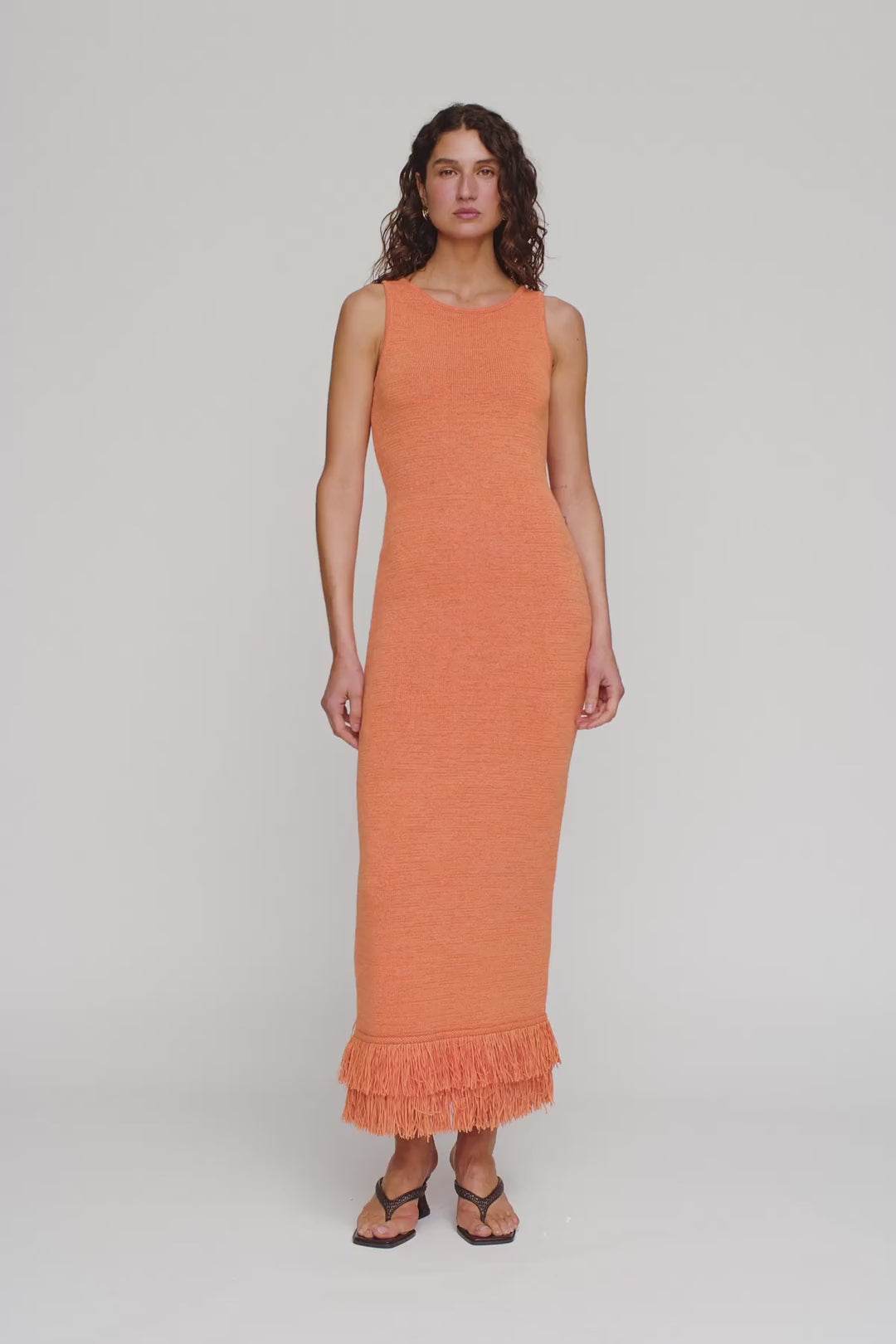 Tully Midi Dress in Tangerine by The Wolf Gang – video