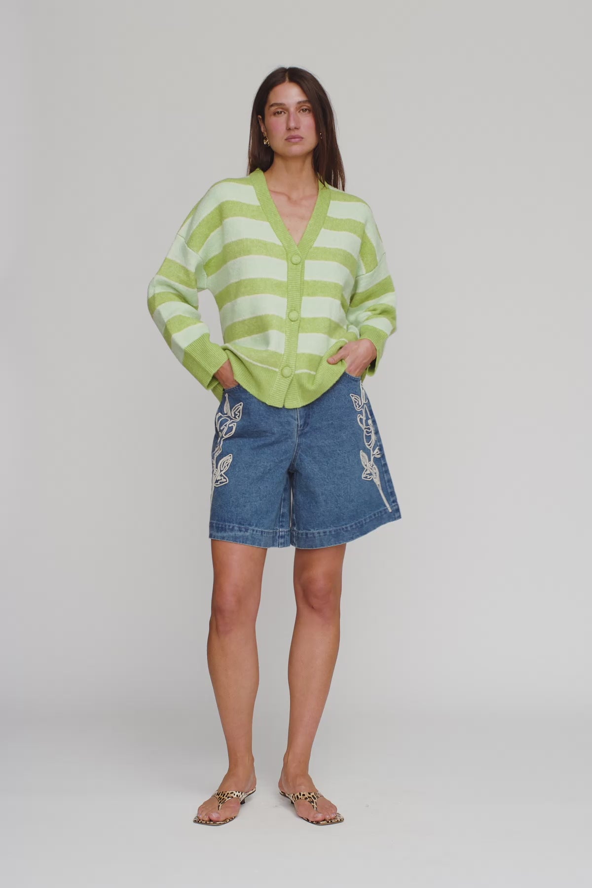 Nyra Cardigan - Lime