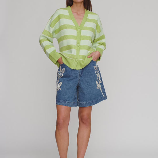 Nyra Cardigan - Lime