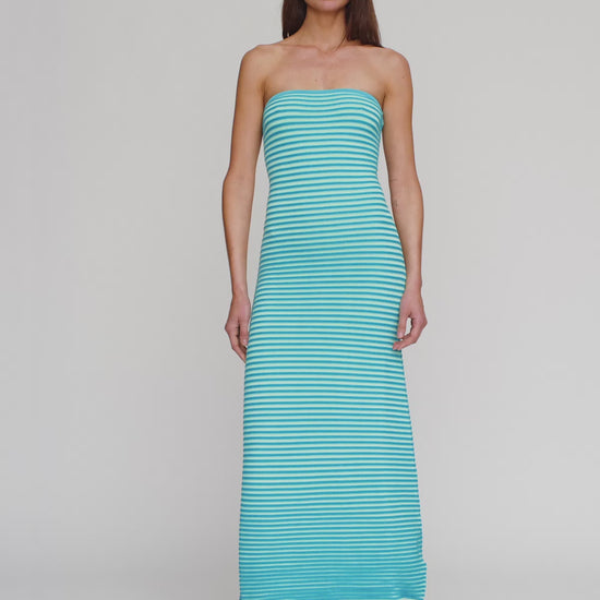 Sunmor Knit Maxi Dress - Aqua