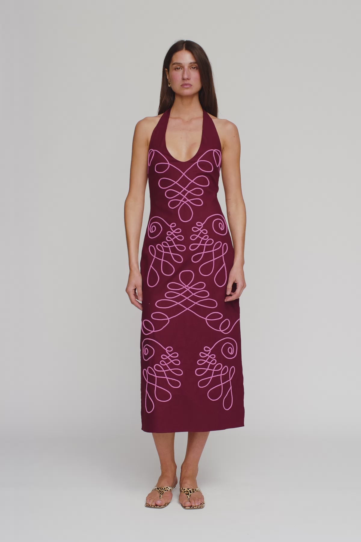 Lera Midi Dress - Magenta