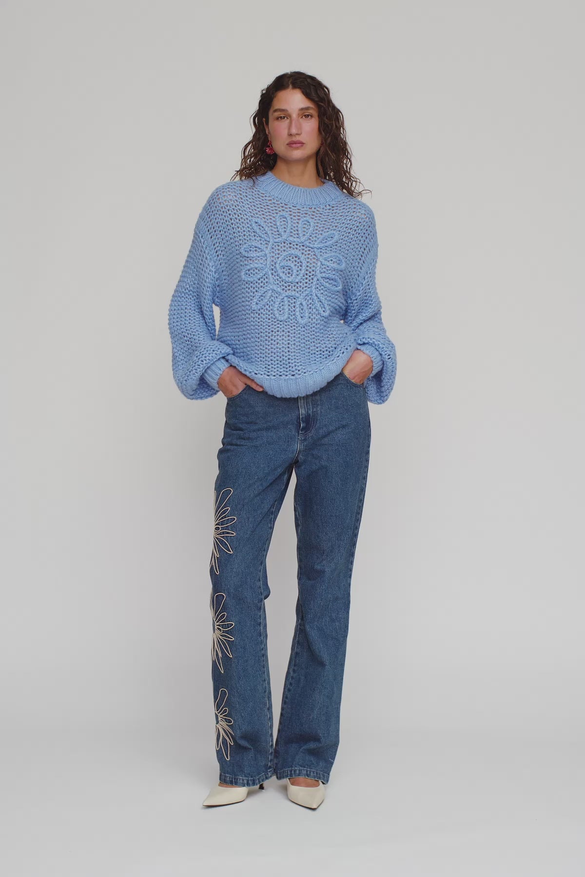 Lucia Knit Sweater - Sky