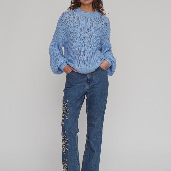 Lucia Knit Sweater - Sky
