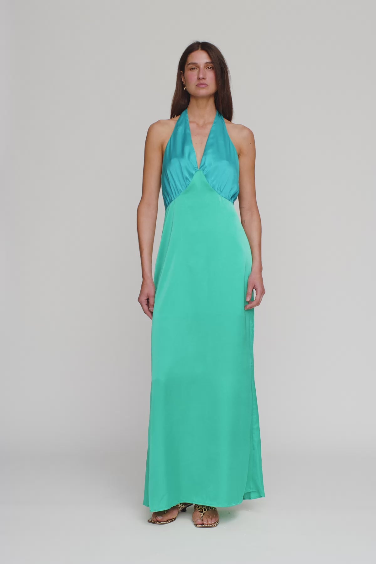 Oahu Slip Dress - Aquamarine