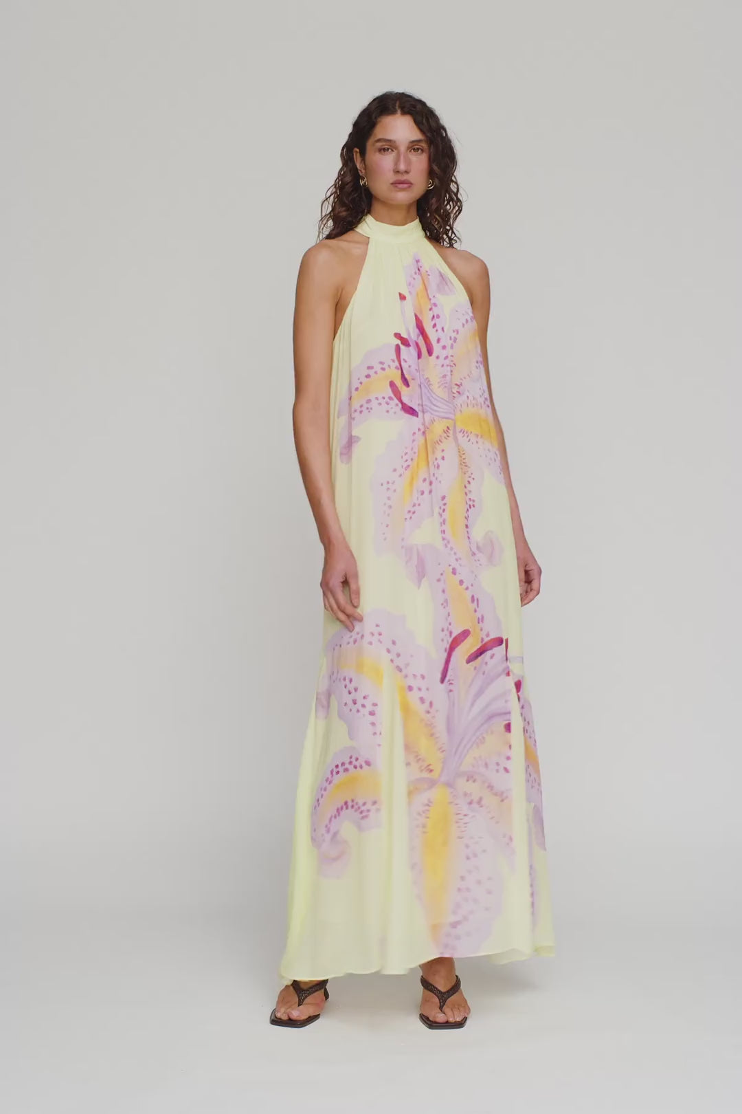Celia Maxi Dress in Candy Hibiscus by The Wolf Gang – video