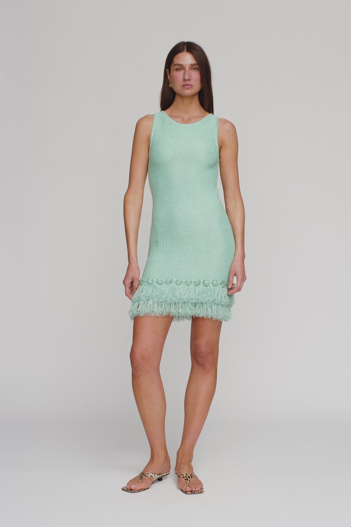 Casilda Sleeveless Mini Dress - Seafoam