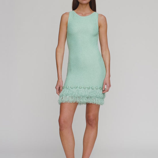 Casilda Sleeveless Mini Dress - Seafoam