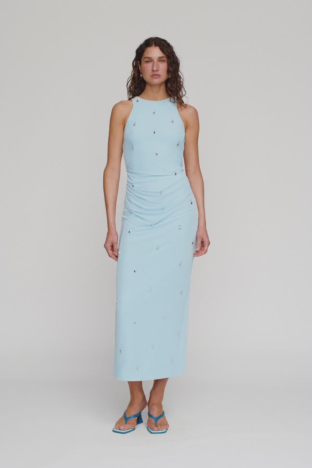 Melba Midi Dress in Sky by The Wolf Gang – video