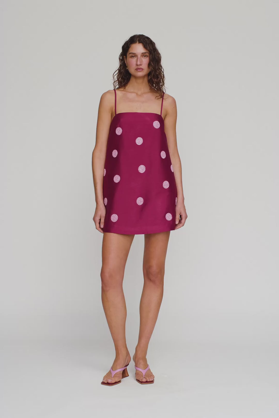 Palma Mini Dress in Berry by The Wolf Gang – video