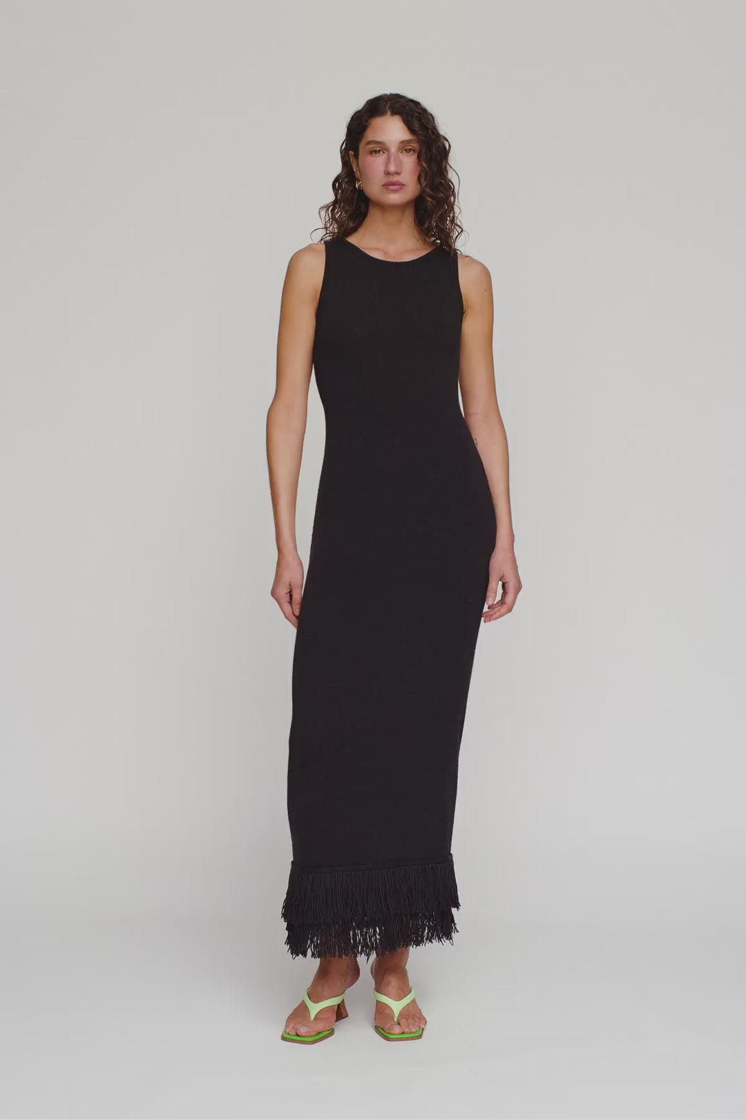 Tully Midi Dress in Noir by The Wolf Gang – video
