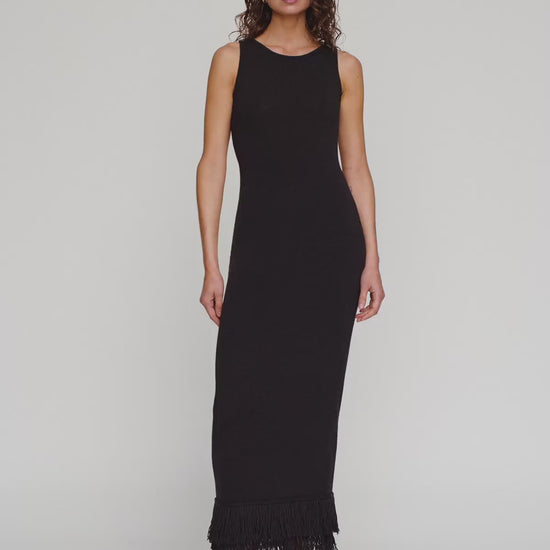 Tully Midi Dress in Noir by The Wolf Gang – video