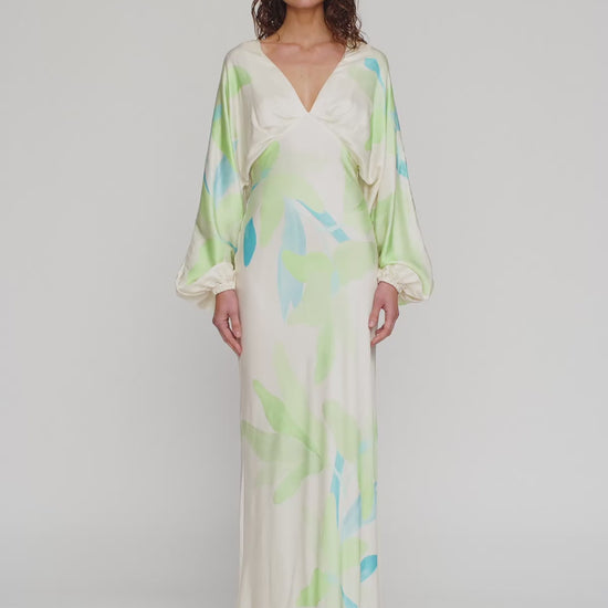 Concha Maxi Dress in Ocean Lily by The Wolf Gang – video