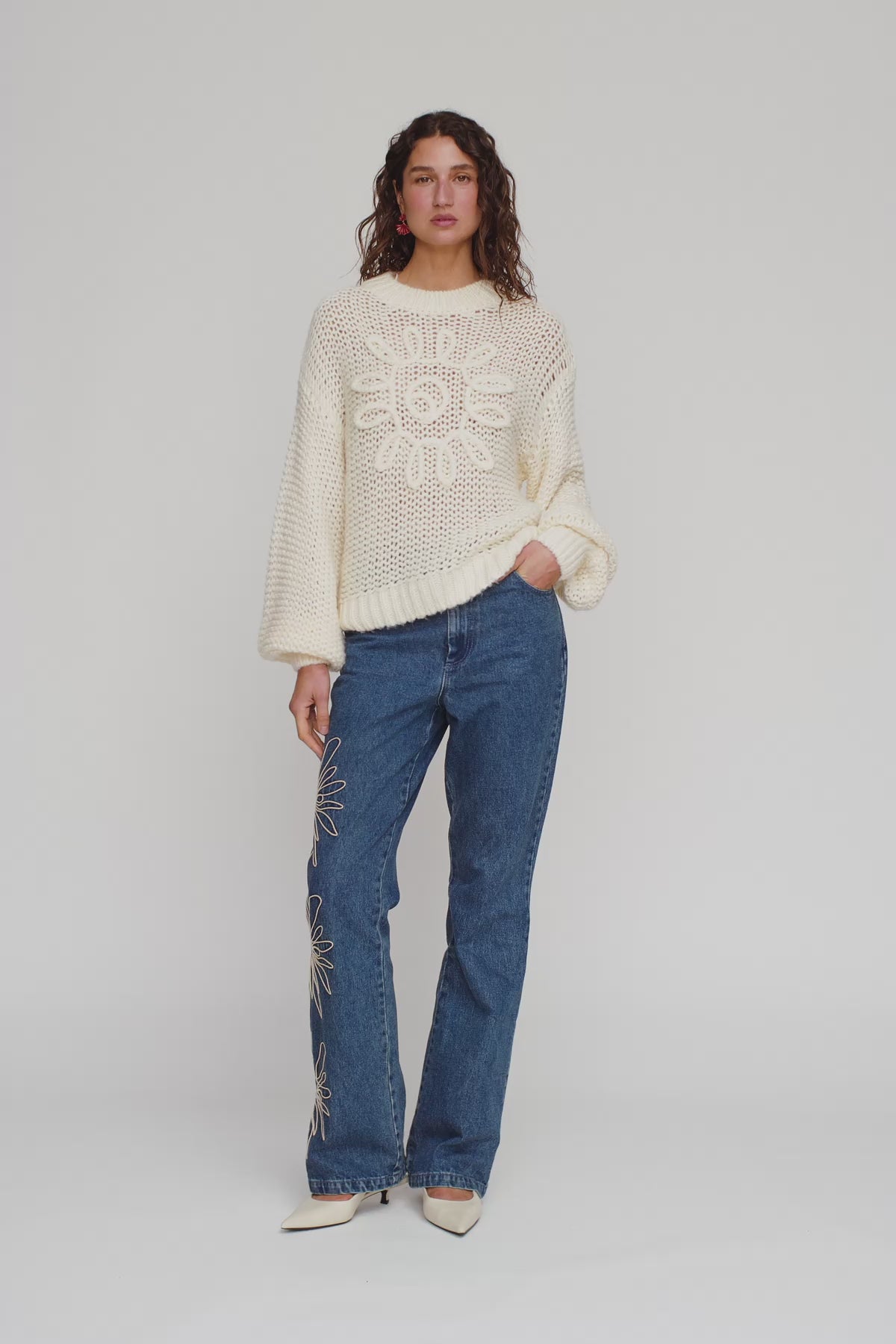 Lucia Knit Sweater - Ivory