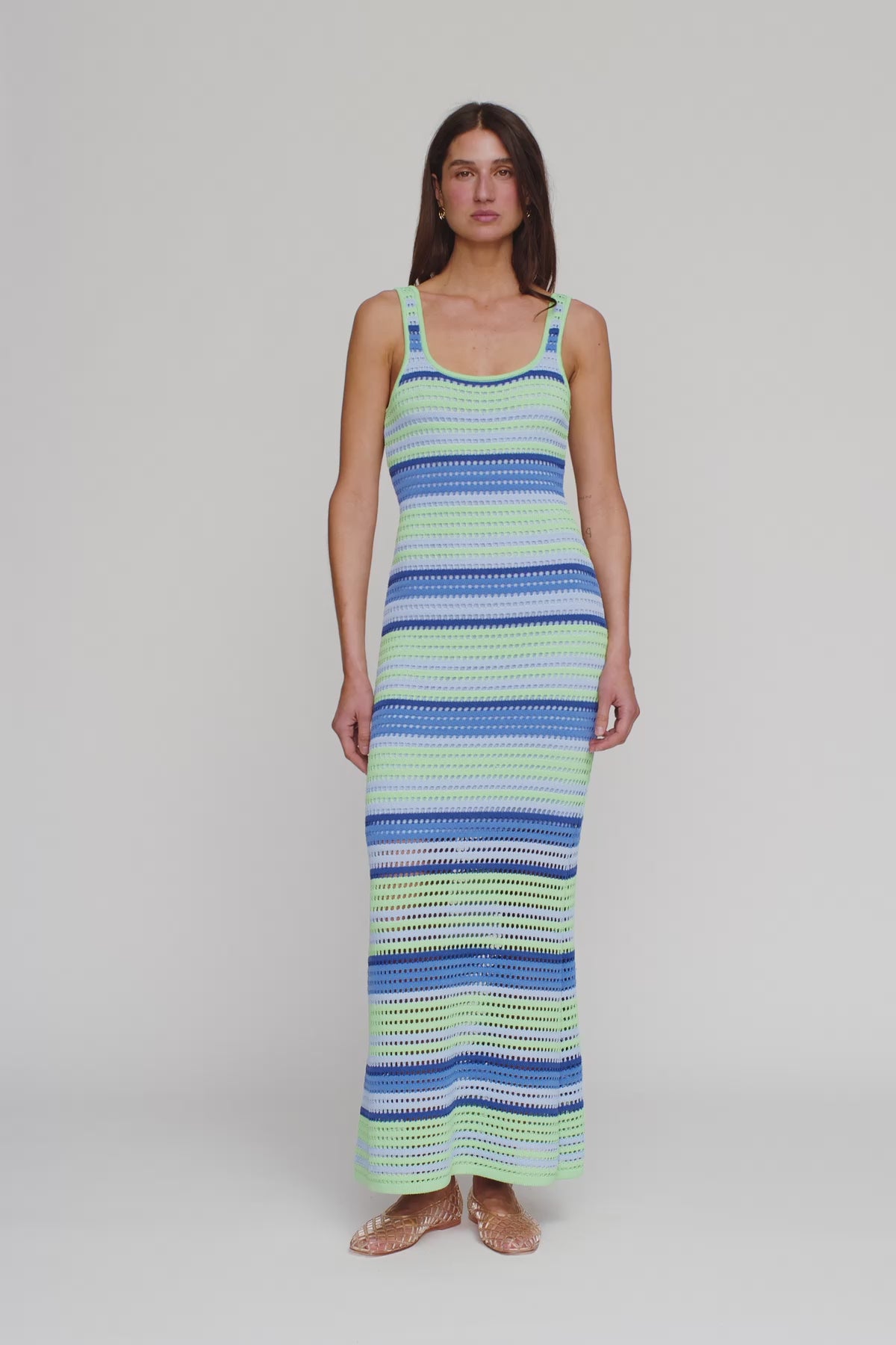Maris Maxi Dress - Ice Stripe