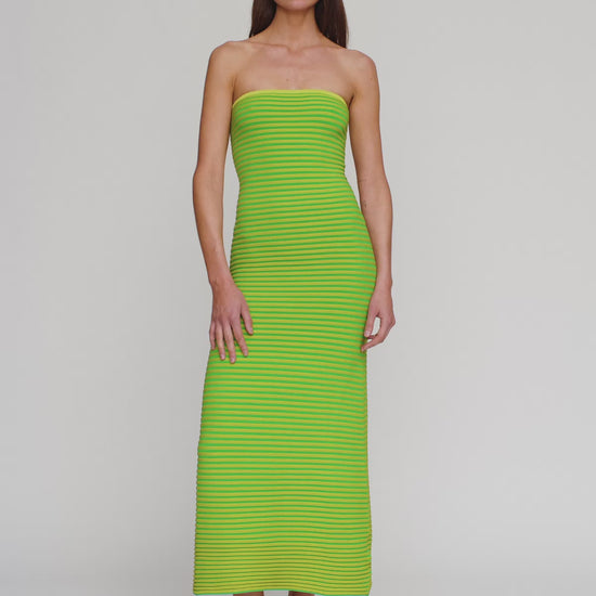 Sunmor Knit Maxi Dress - Lime