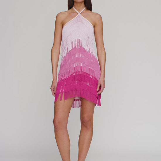 Wilde Fringe Mini Dress - Candy