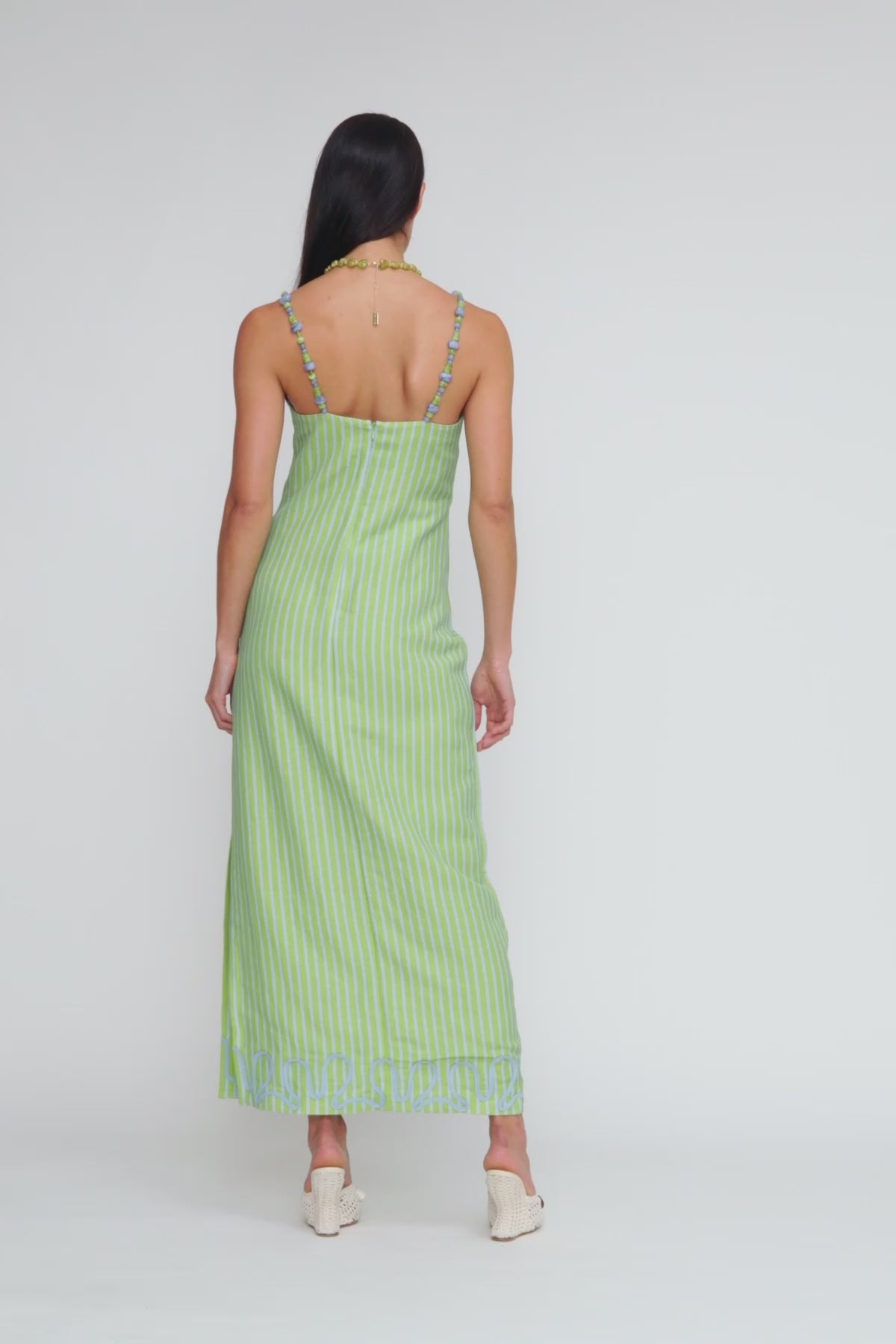 peppermint maxi dress Elm Apron Dress - Red go-forward Featuring a beautiful border Size:EU47|UK12|US13M - 14½W